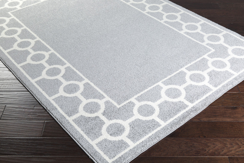 Horizon Border Gray/Ivory Area Rug
