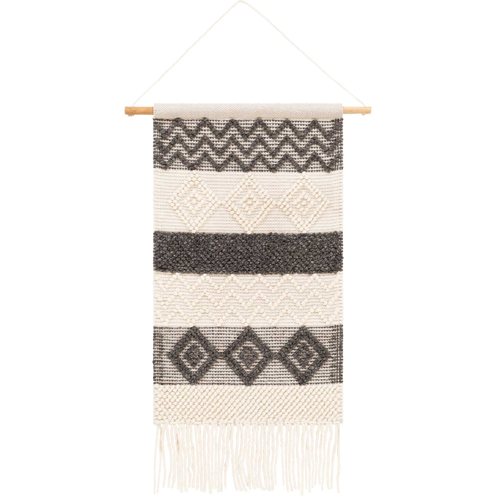 Hugo Wall Hanging White/Charcoal