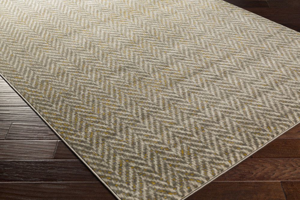 Jax Light Gray/Gold Chevron Area Rug
