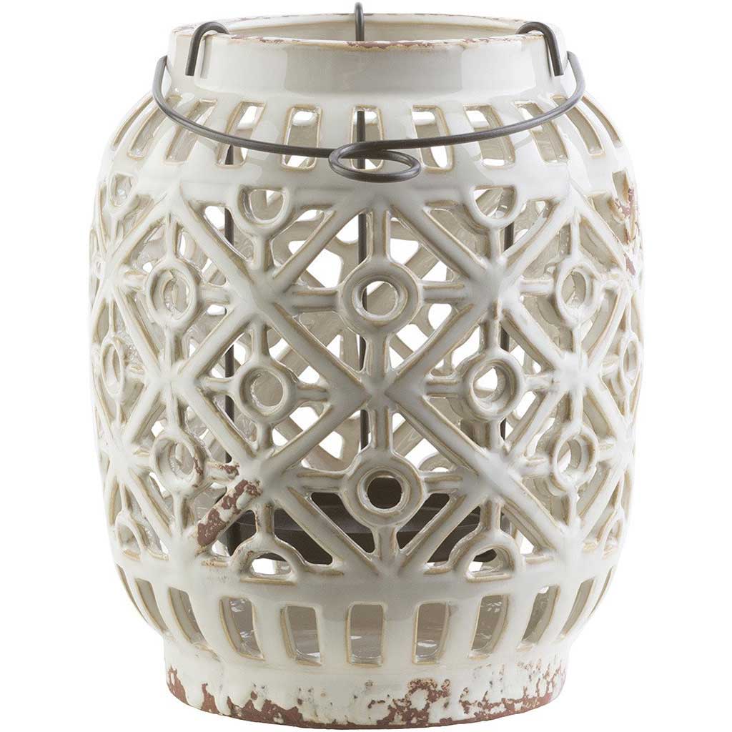 Killian Ceramic Lantern Ivory
