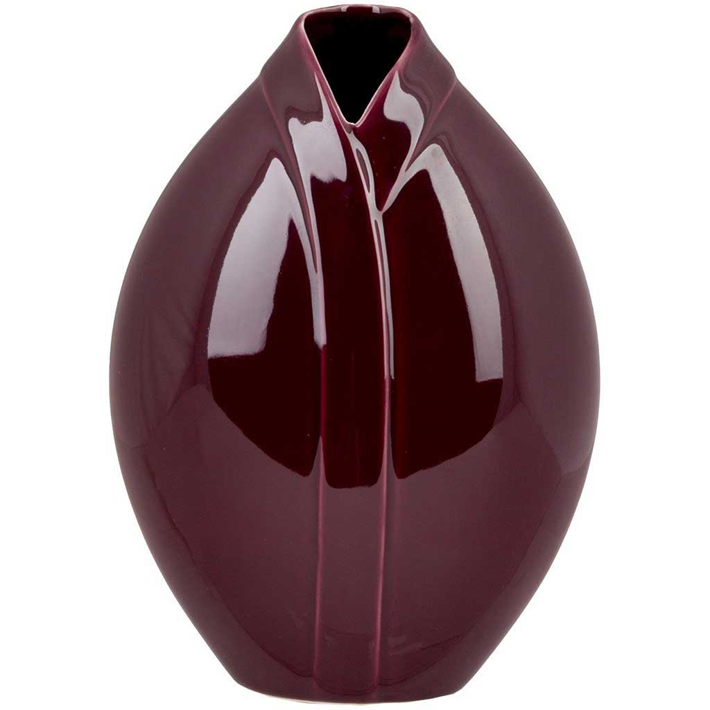 ELM Ceramic Table Vase Burgundy