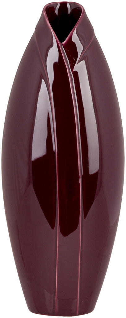 ELM Ceramic Table Vase Burgundy