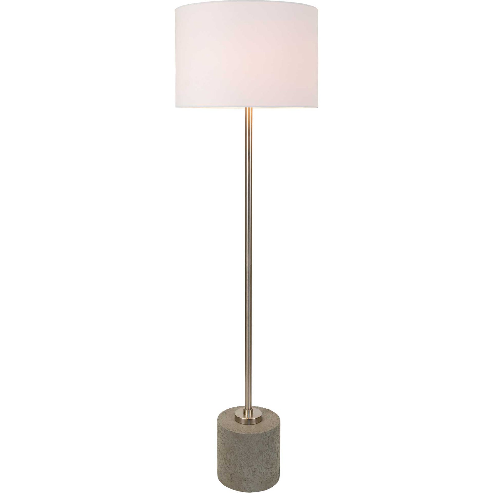 Leah Floor Lamp Silver/White