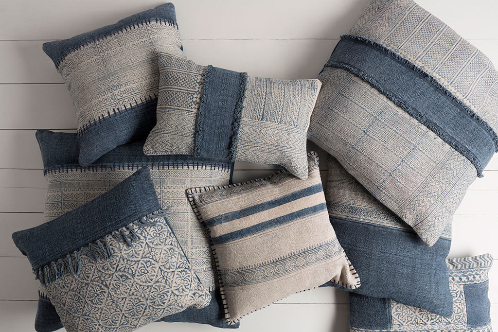 Lola Center Ivory/Slate Pillow