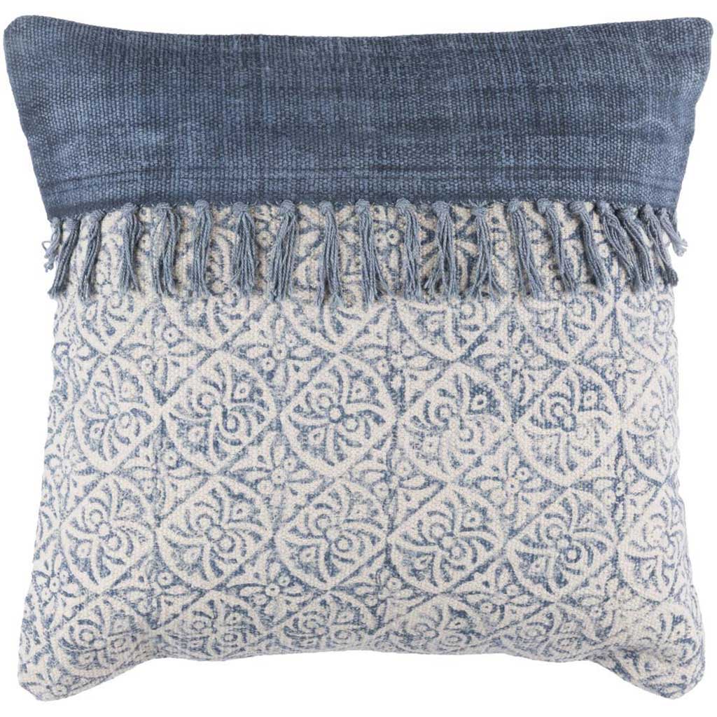 Lola Tassel Ivory/Slate Pillow
