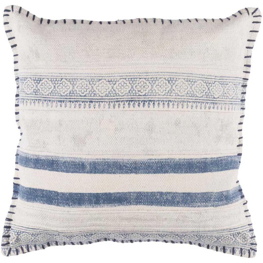 Lola Striped Ivory/Slate Pillow