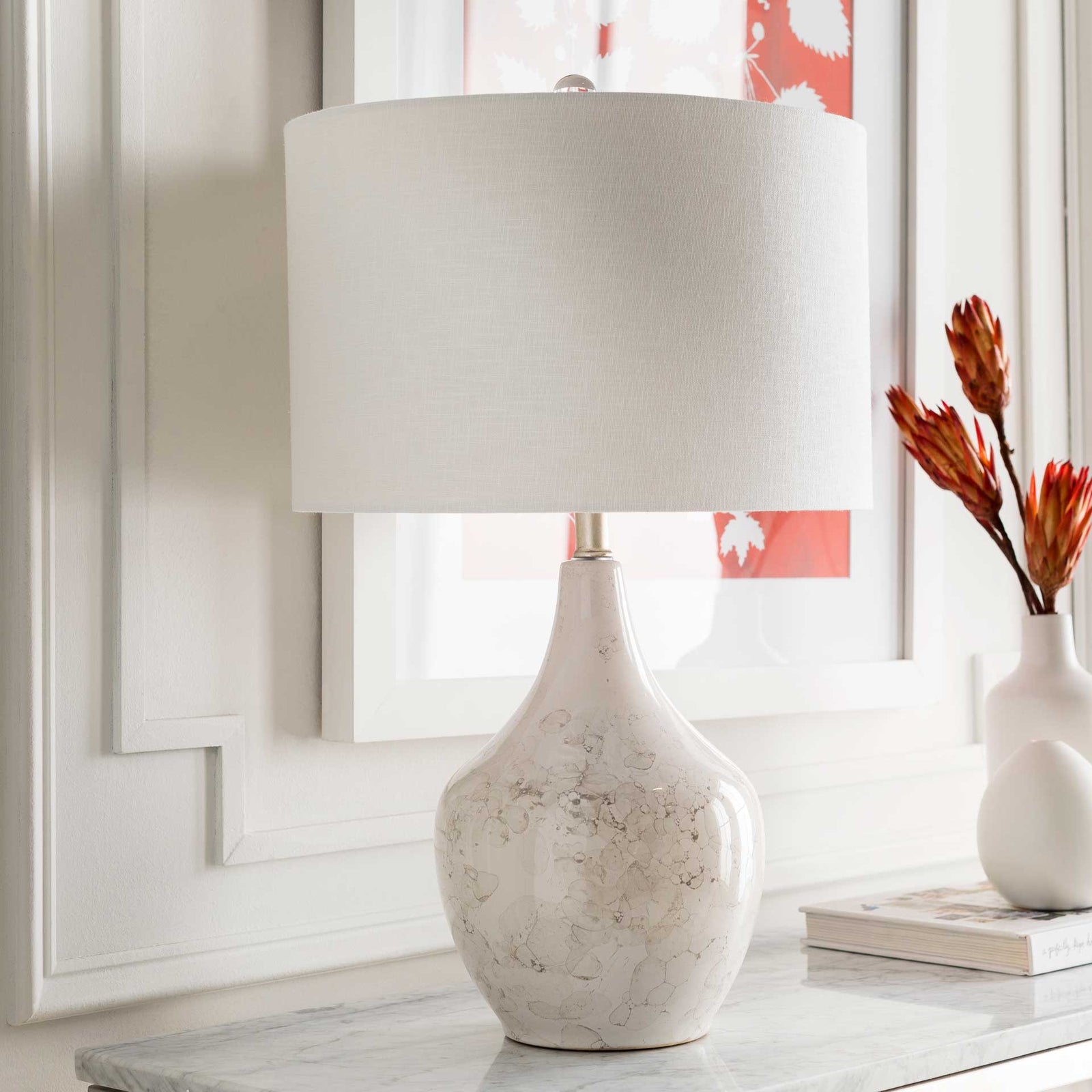 Luhan Table Lamp White/Multi-Colored/Off-White