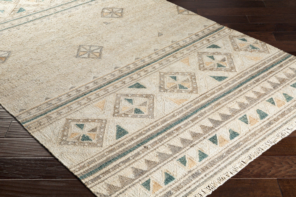 Lenora Dark Brown/Emerald/Camel Area Rug