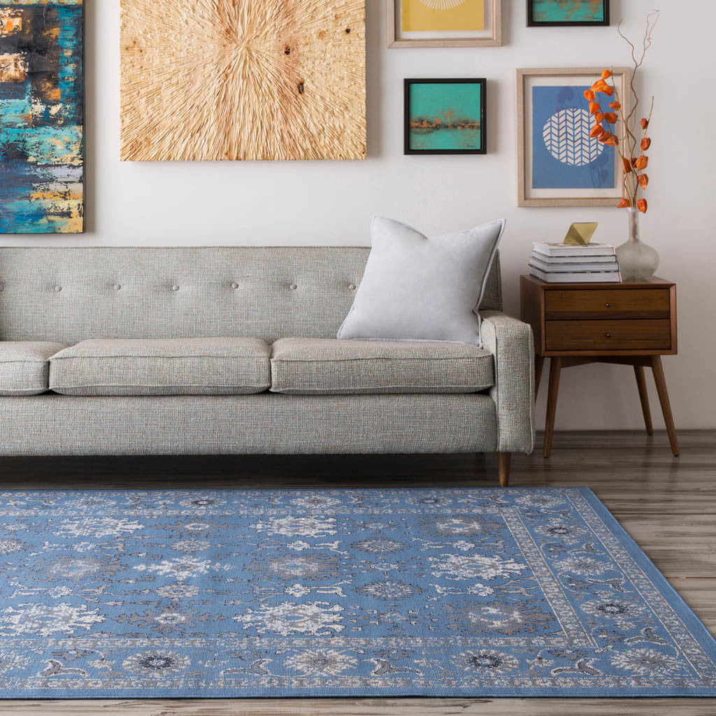 Mavrick Teal/Gray/Whitecap Area Rug