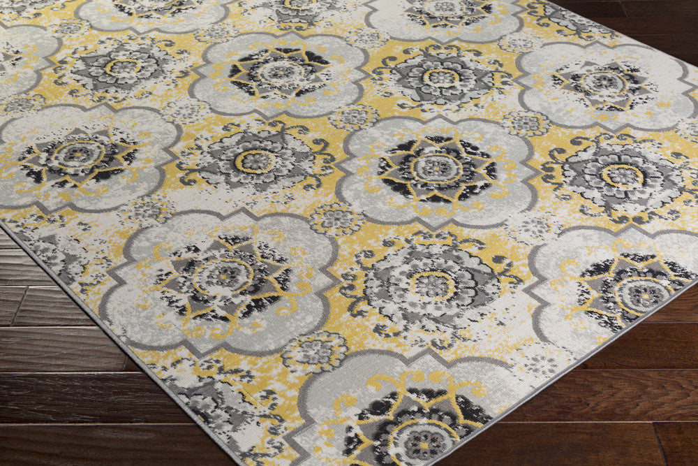 Mavrick Beige/Gold/Gray Area Rug