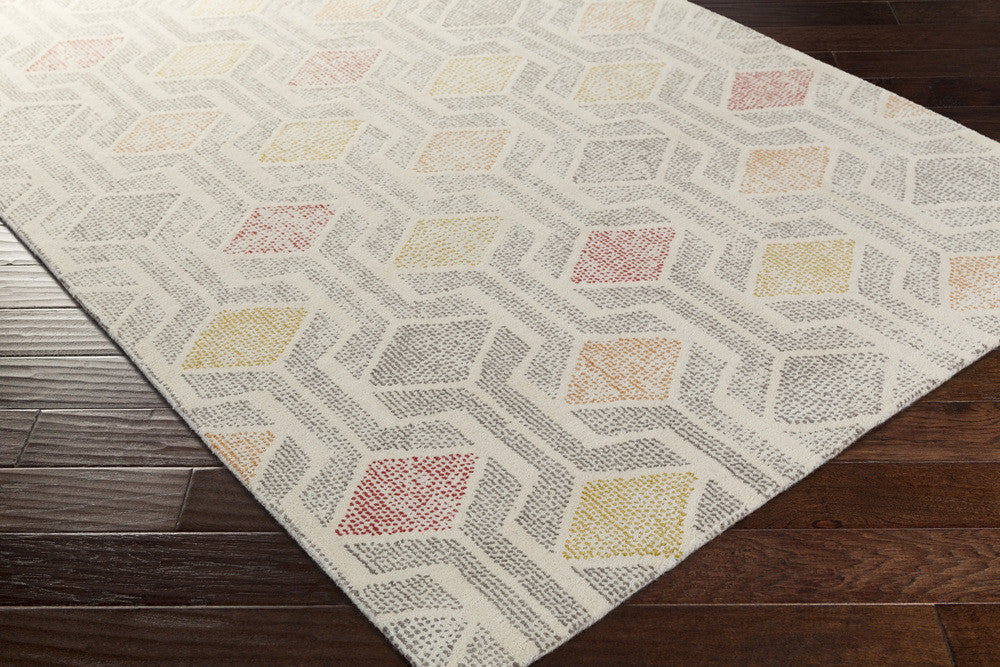 Melody Ivory/Gray/Cherry Area Rug
