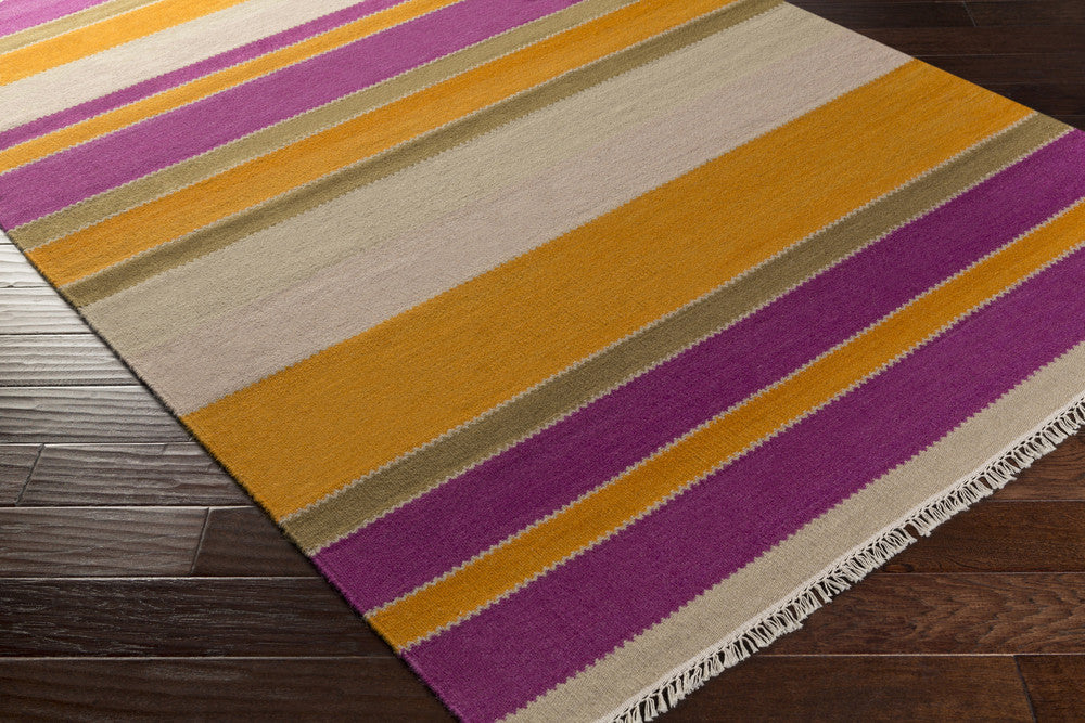 Miguel Tangerine/Magenta/Olive Area Rug