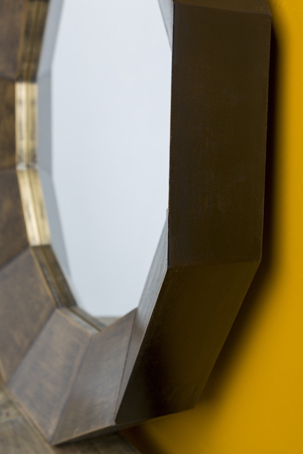 Octagon Bronze 30x30 Wall Mirror