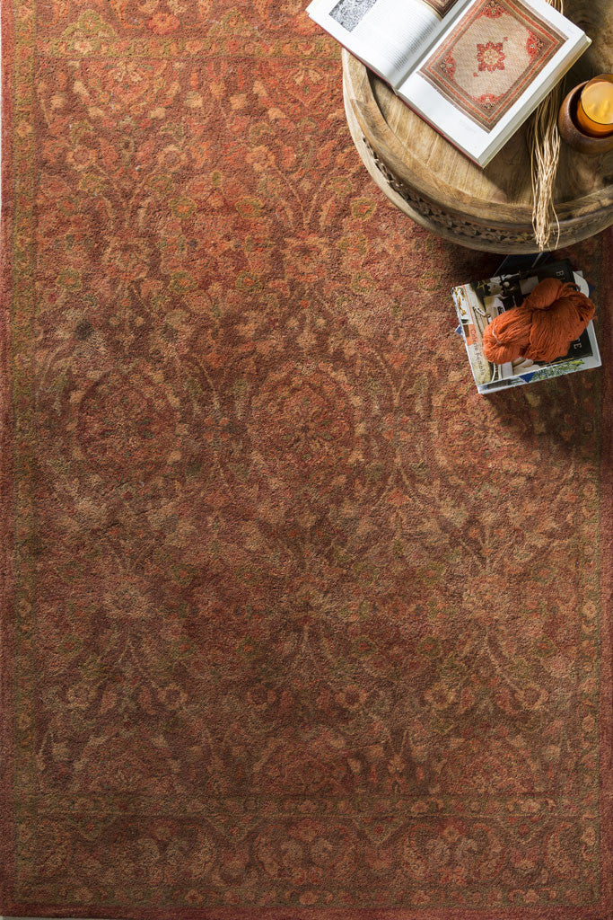 Mykonos Burgundy/Coral Area Rug