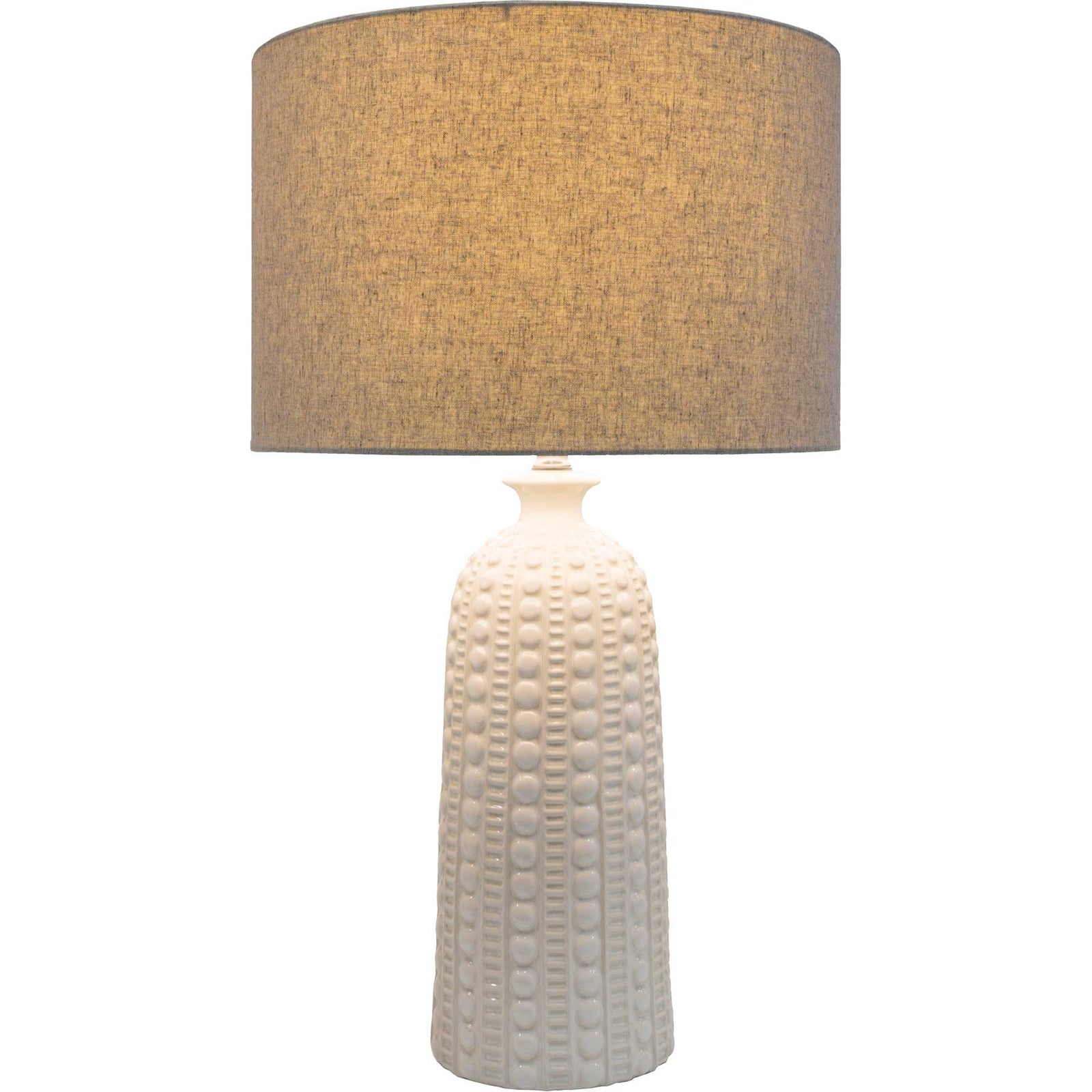 Nelson Table Lamp Camel/White/Ivory