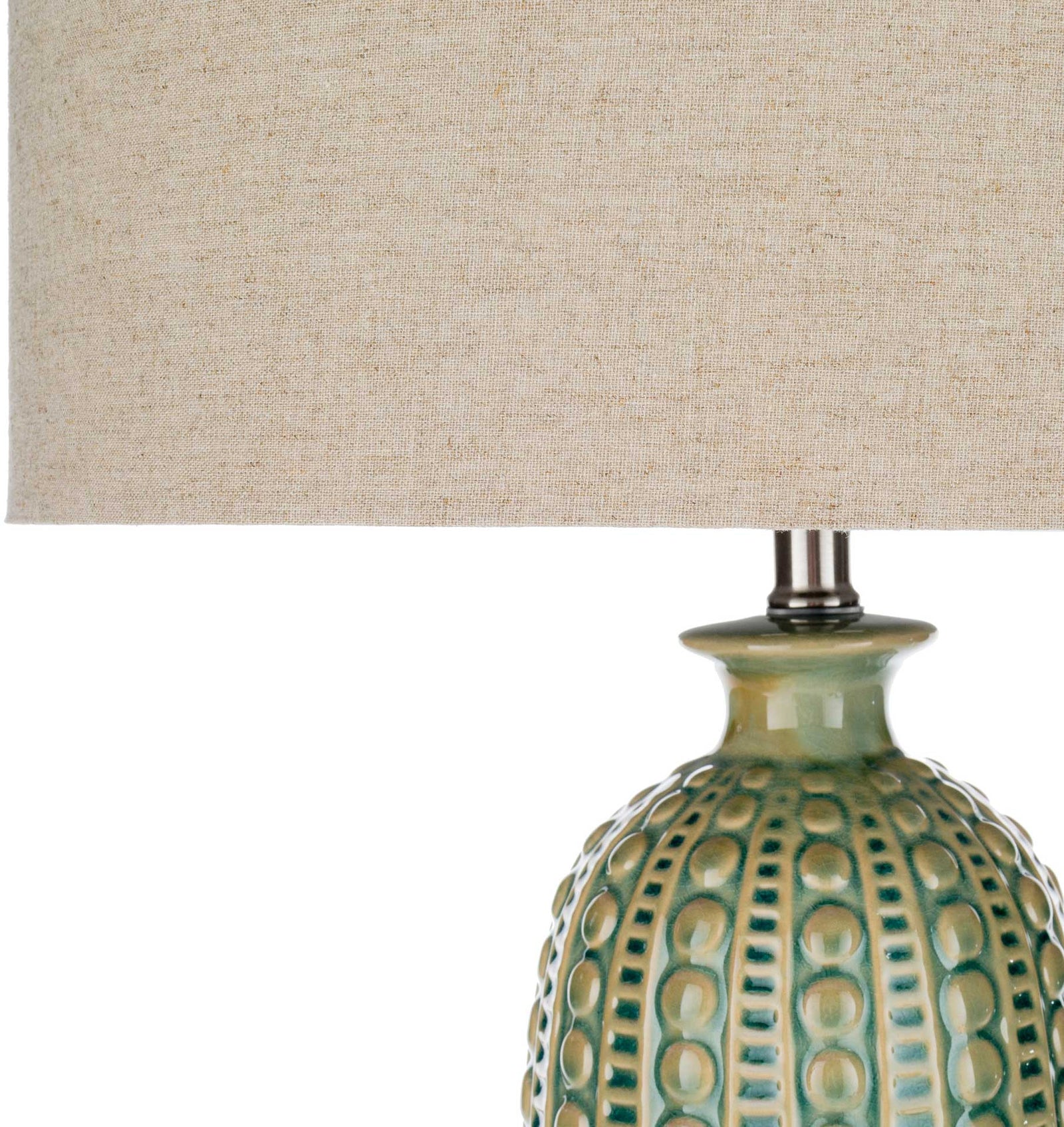 Nelson Table Lamp Camel/Dark Green/Sage