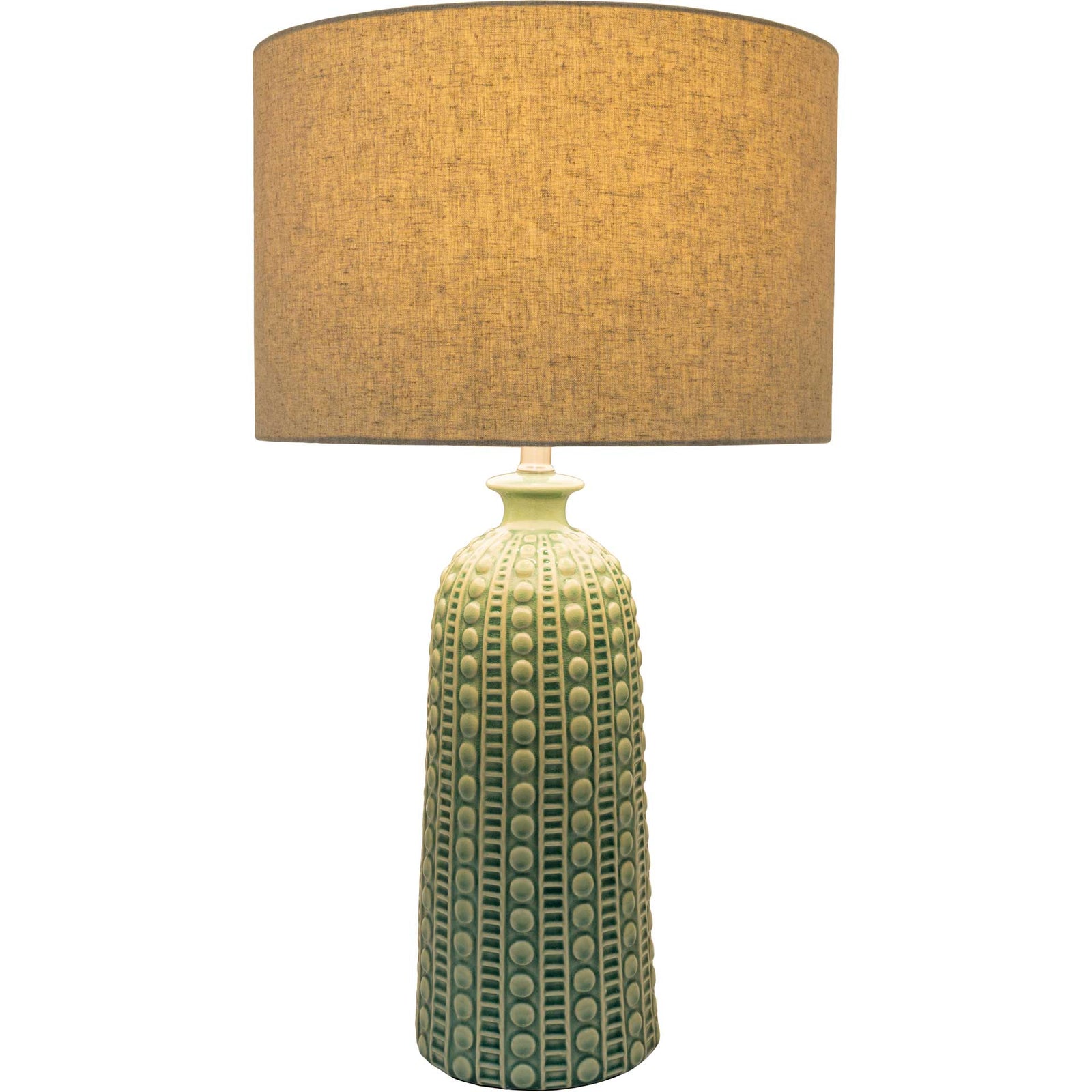 Nelson Table Lamp Camel/Dark Green/Sage