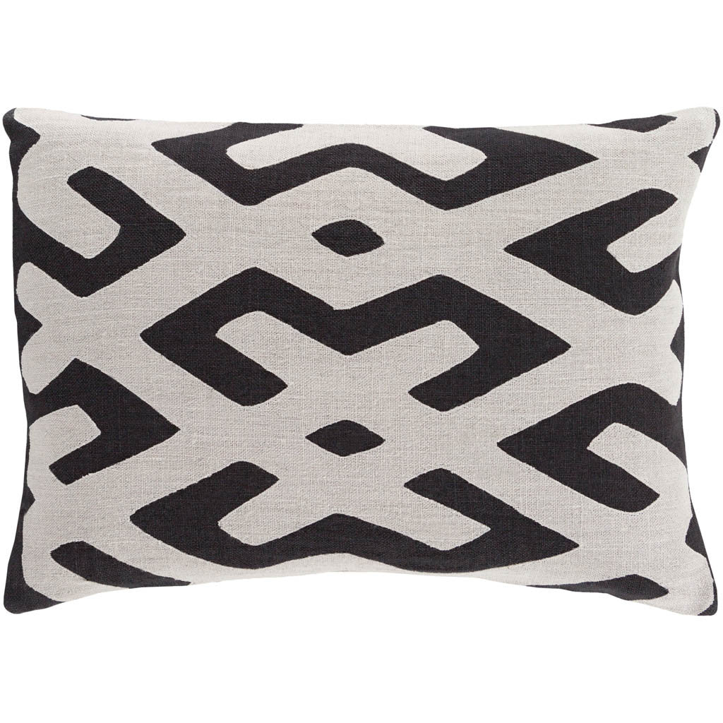 Nairobi Lattice Light Gray/Black Pillow
