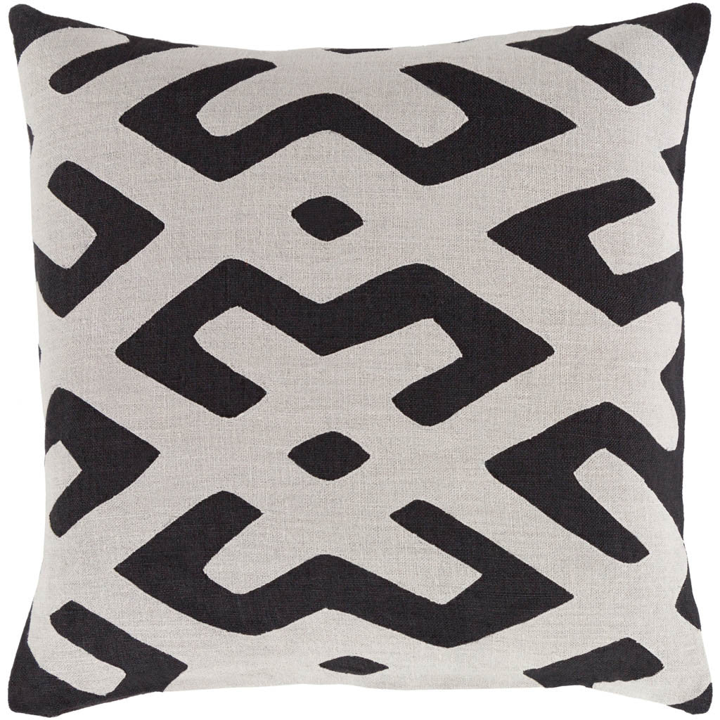 Nairobi Lattice Light Gray/Black Pillow