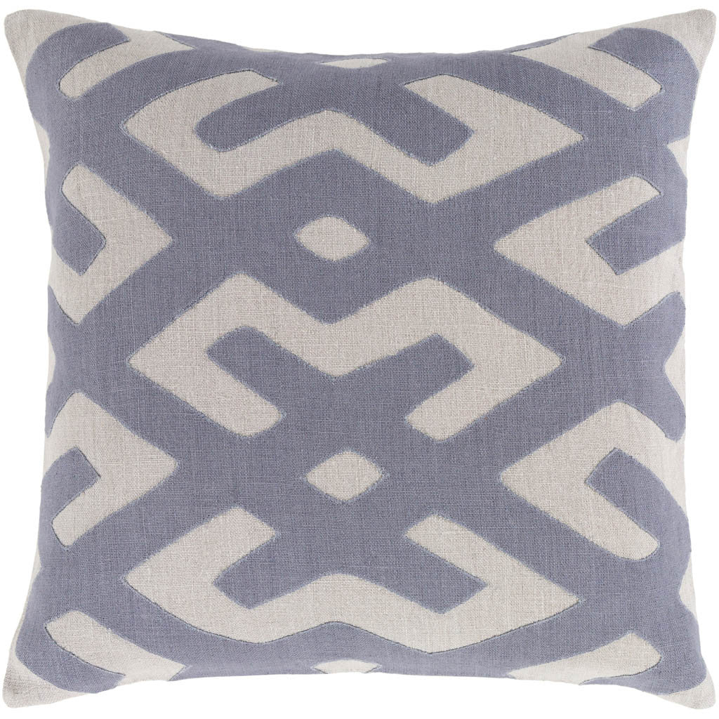 Nairobi Lattice Charcoal/Light Gray Pillow