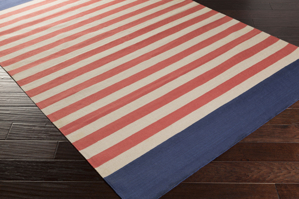 Oxford Coral/Light Gray Area Rug