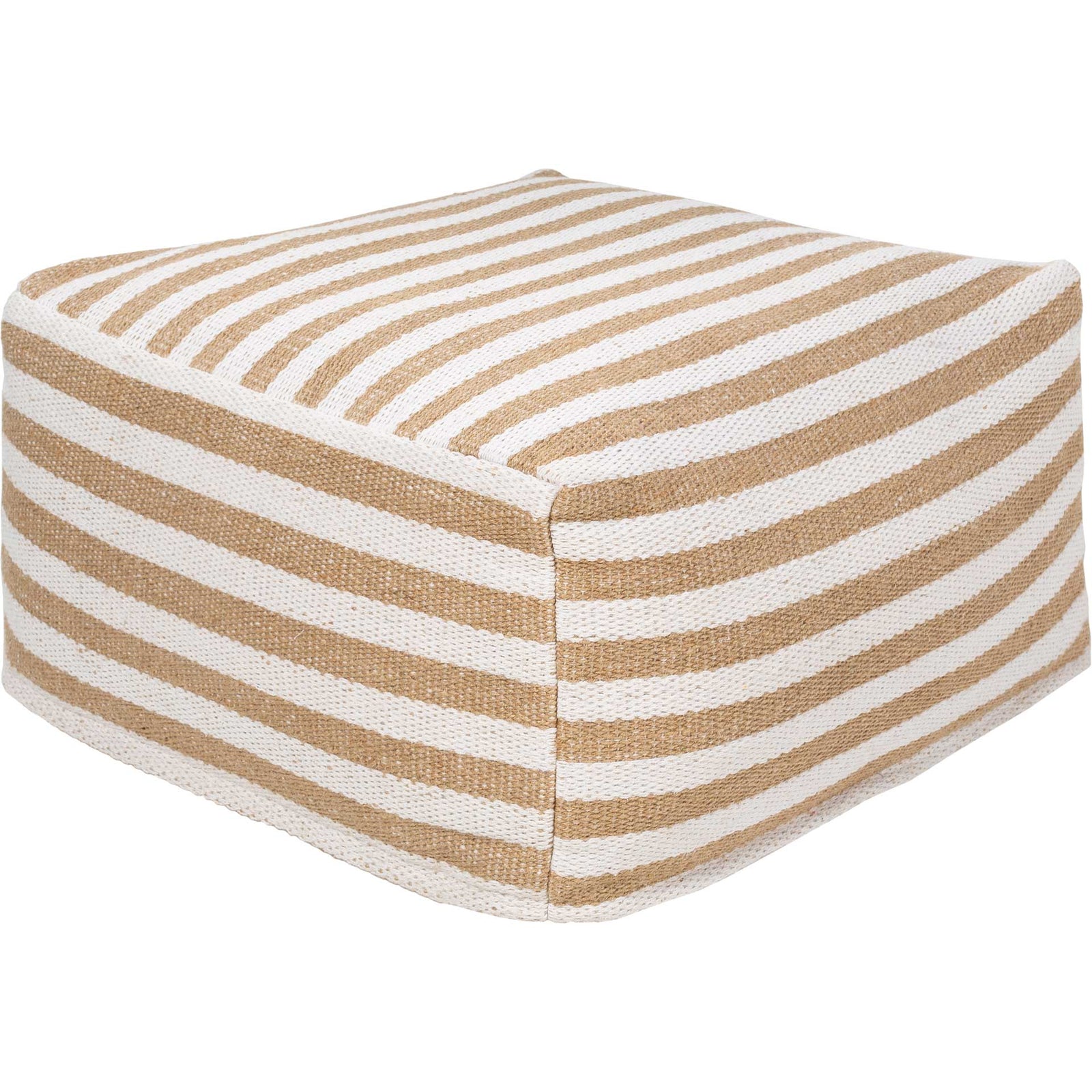 Paige Pouf Camel/White