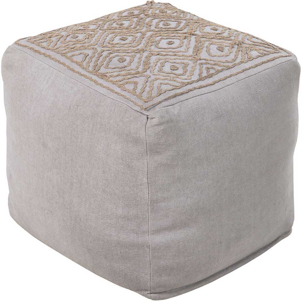 Standard Medium Gray/Camel Pouf