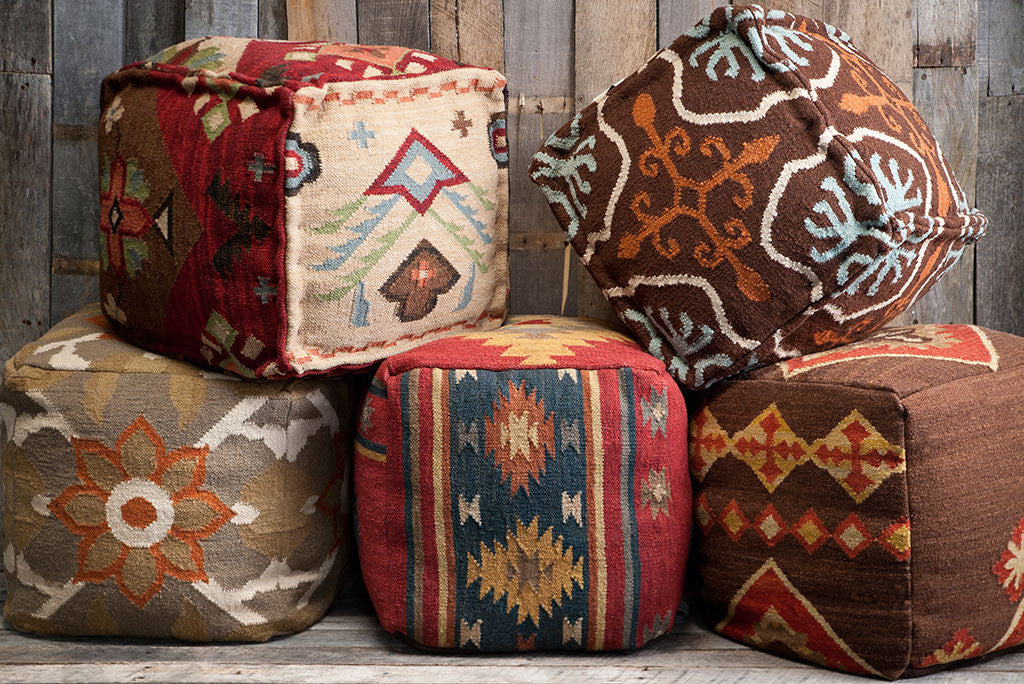 Standard Red Cube Pouf