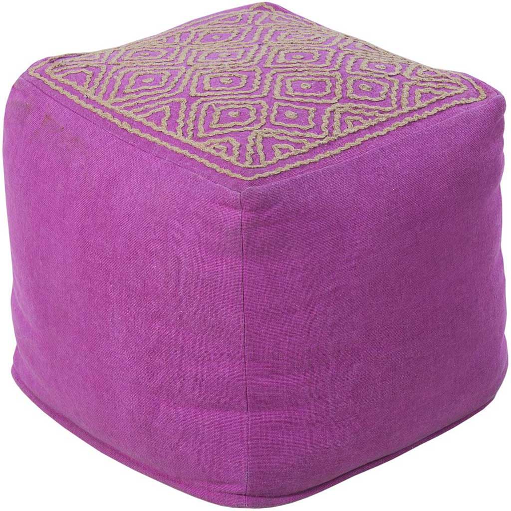 Standard Pink Cube Pouf