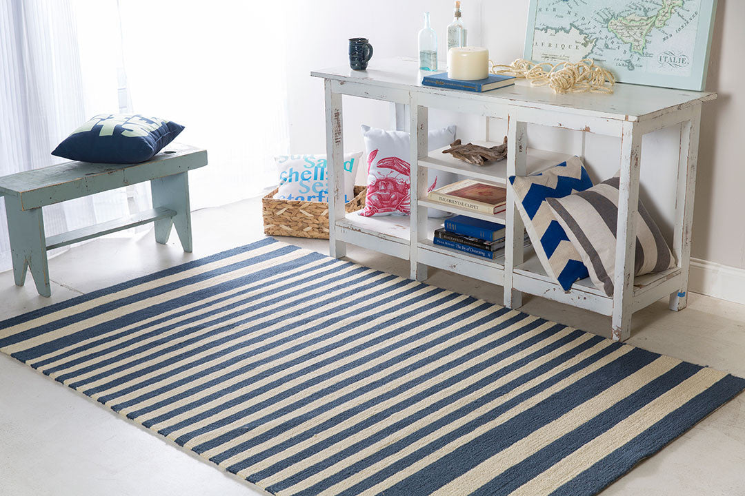 Rain Navy/Beige Area Rug