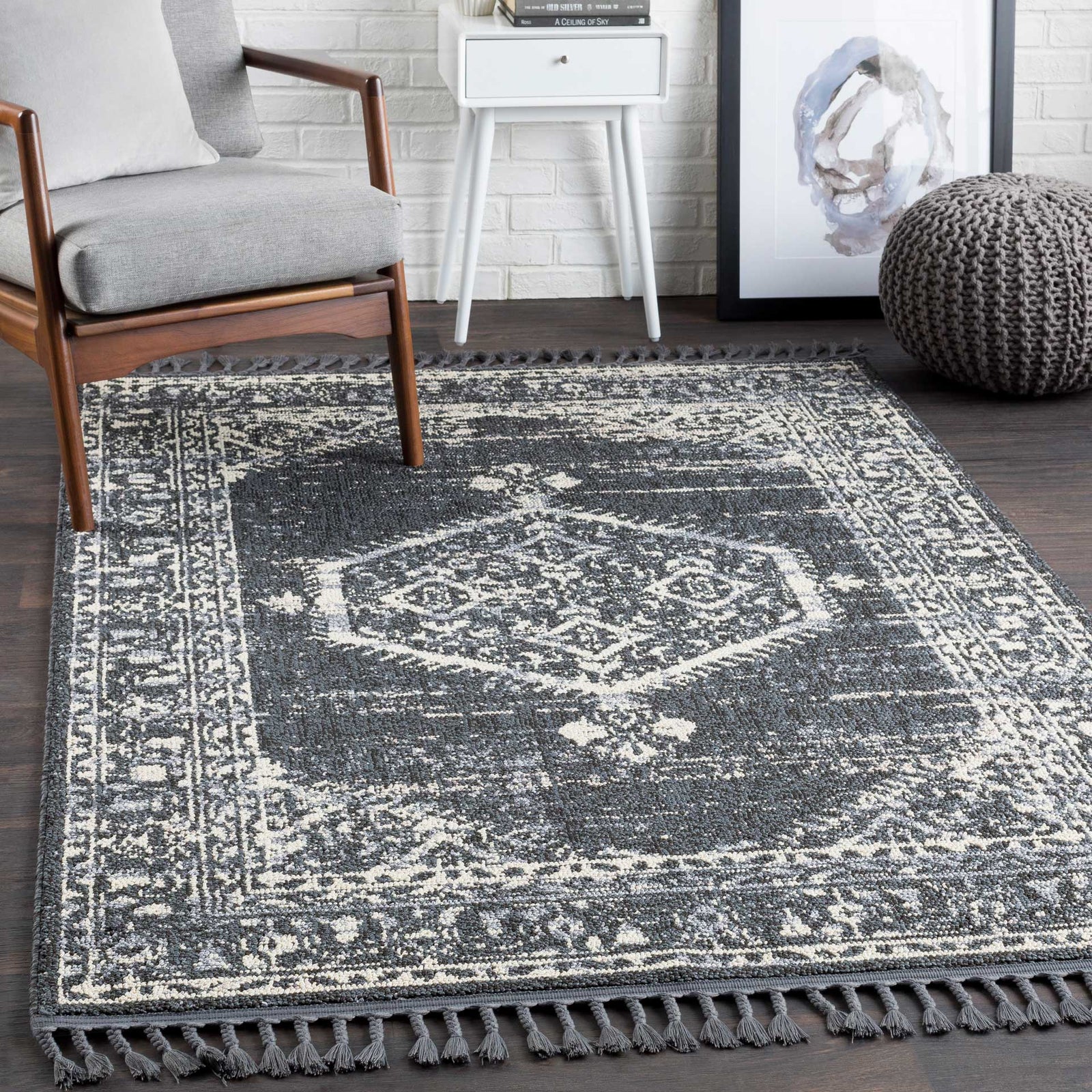 Restoration Charcoal/Cream Area Rug