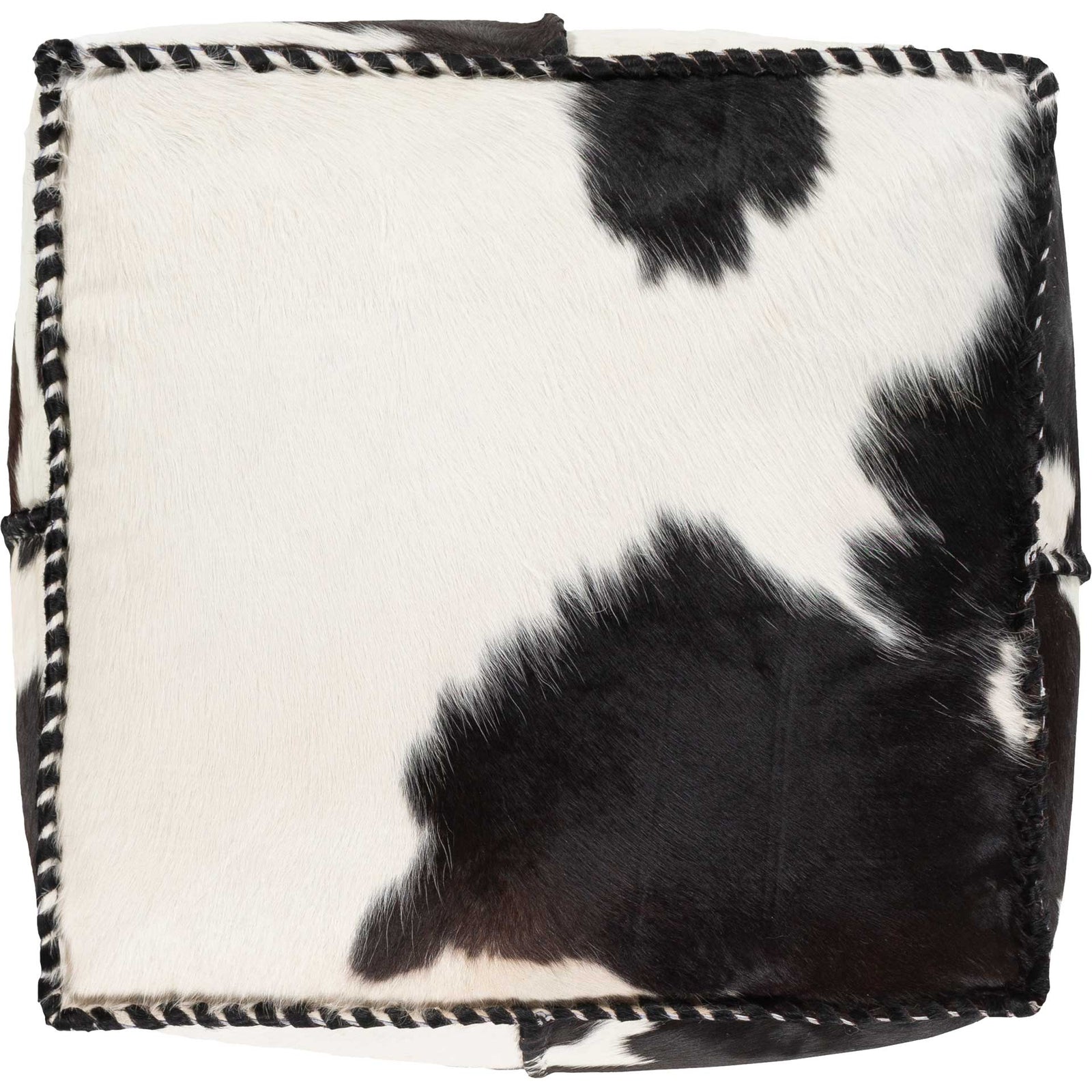 Raelyn Pouf White/Black