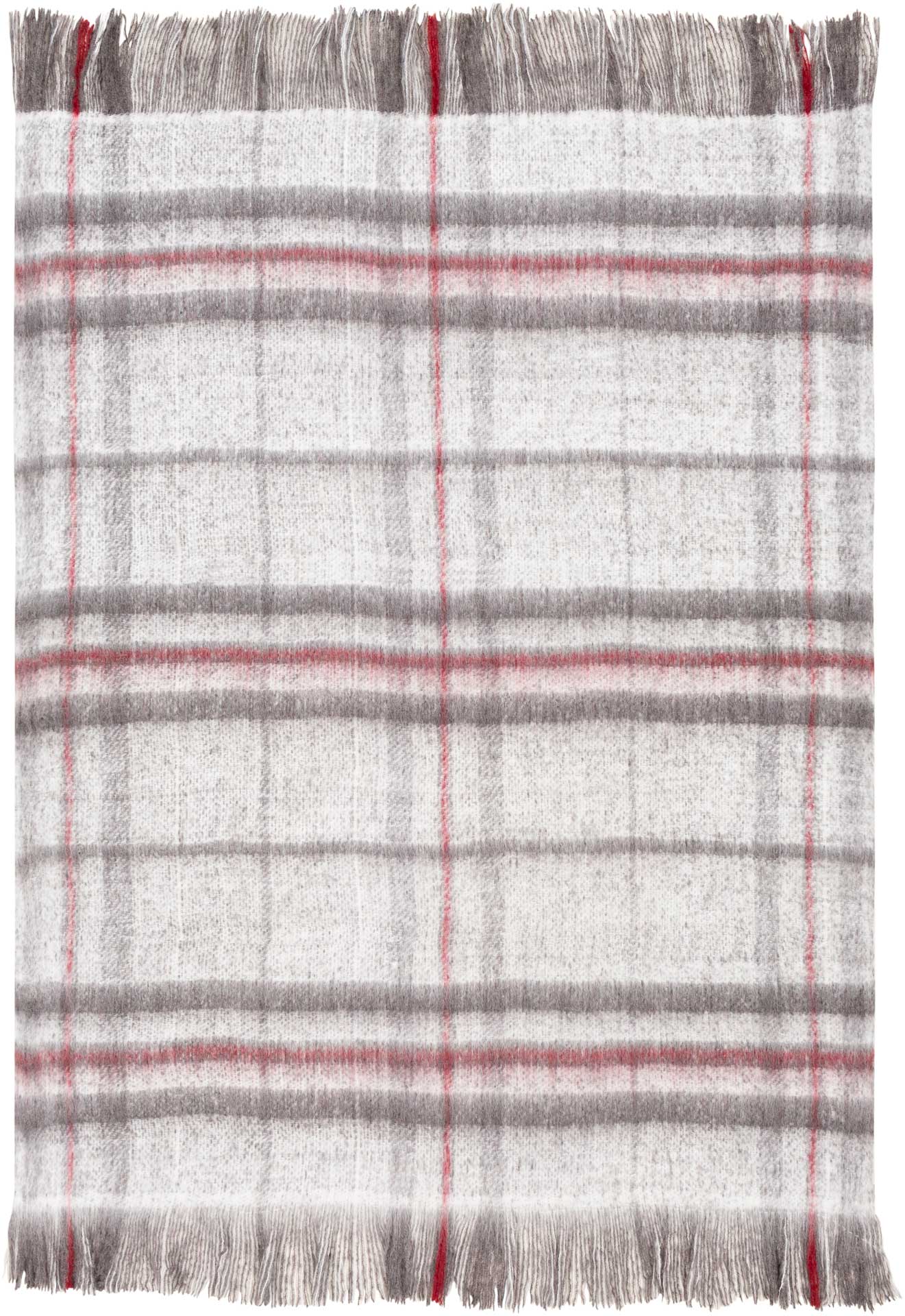 Sterling Throw Dark Red/Medium Gray/White