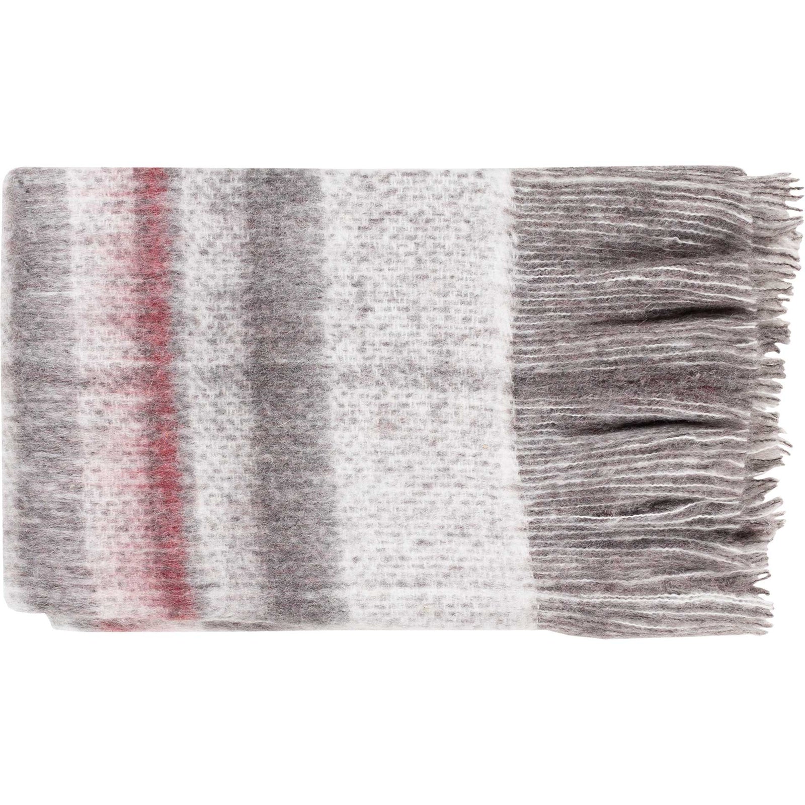 Sterling Throw Dark Red/Medium Gray/White