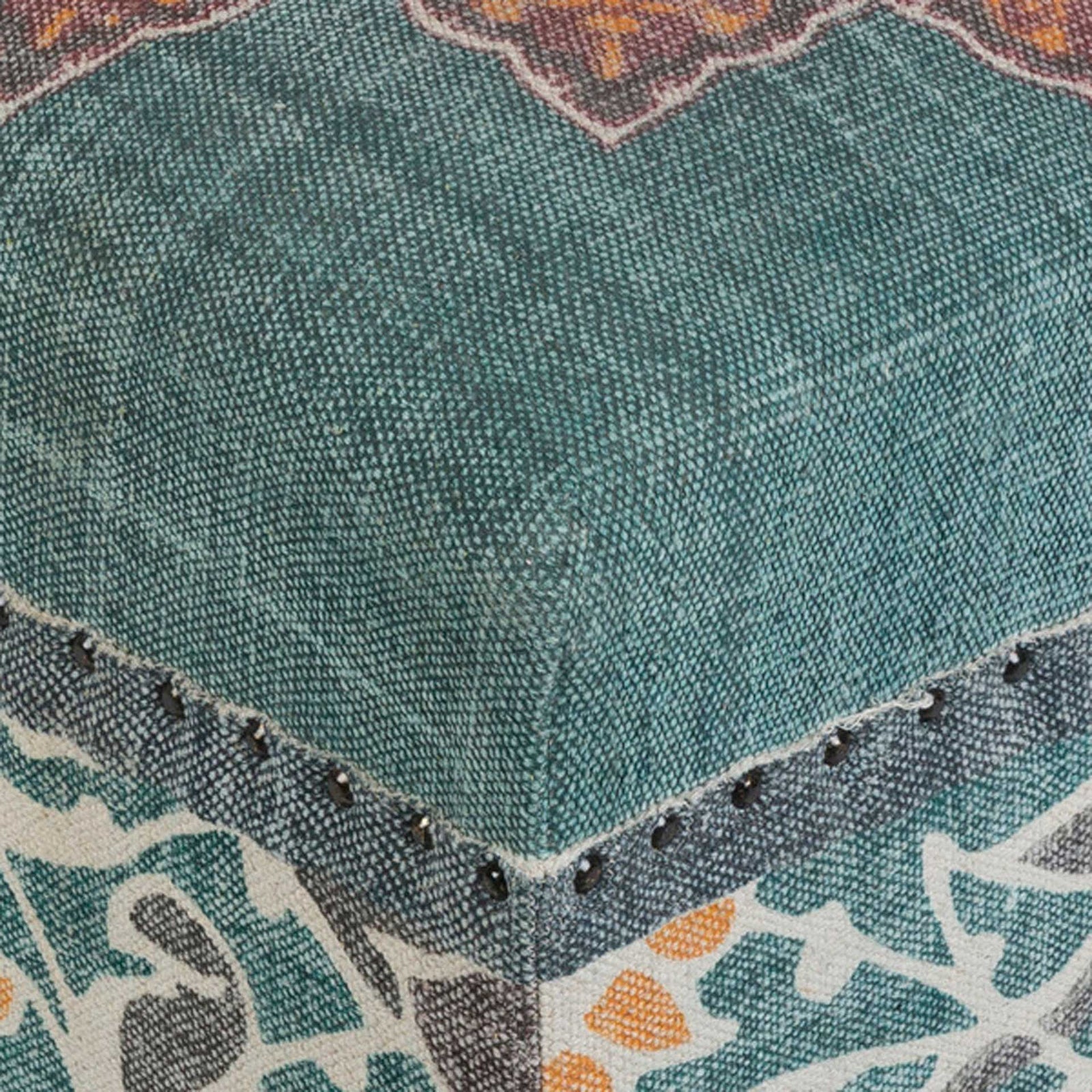 Sumatra Ottoman Sage/Denim/Saffron