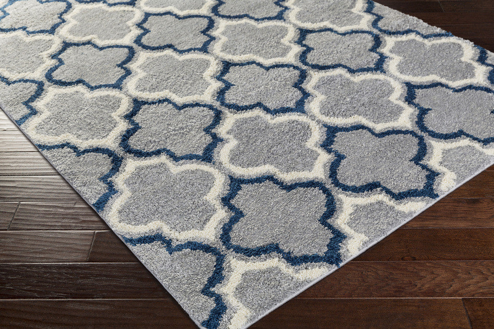 Swift Light Gray/Cobalt/Ivory Area Rug