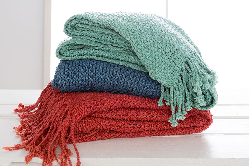 Tibey Solid Teal Throw