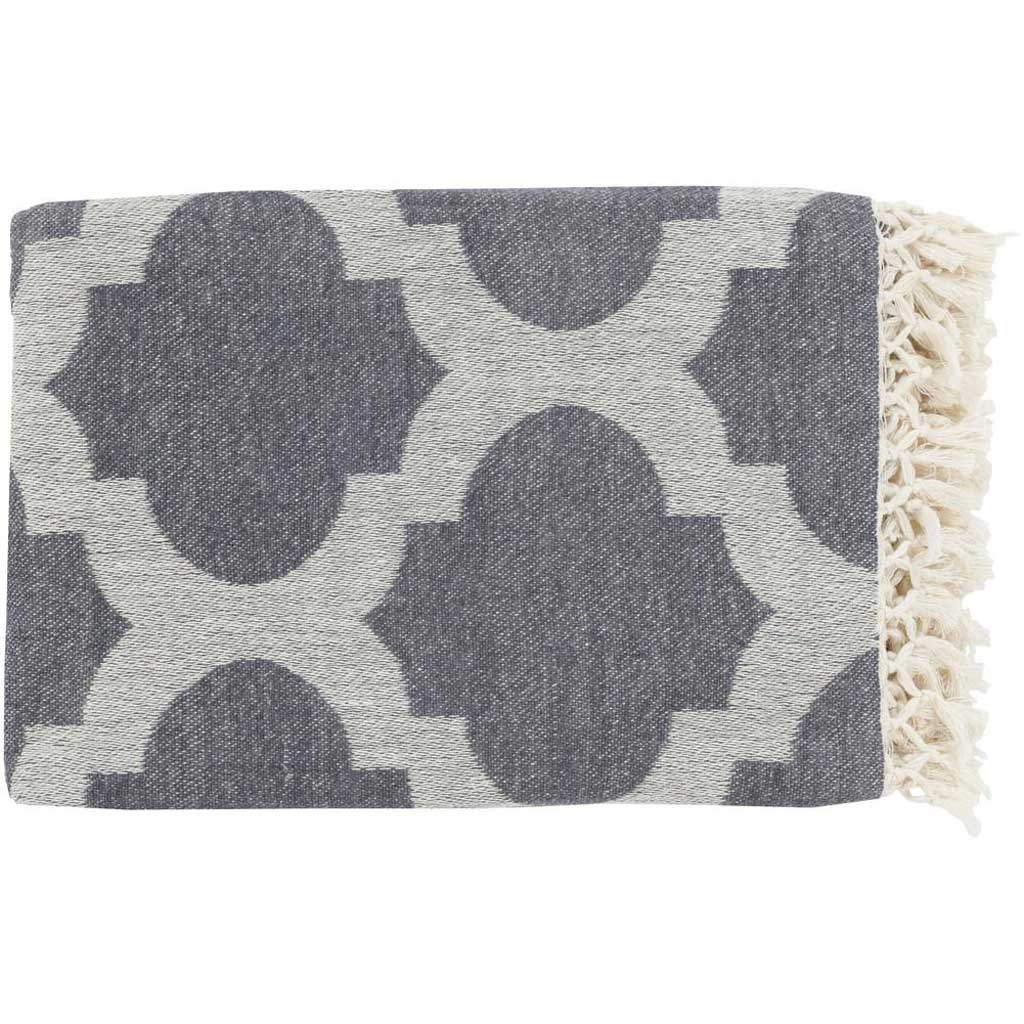 Trellis Geometric Gray Throw