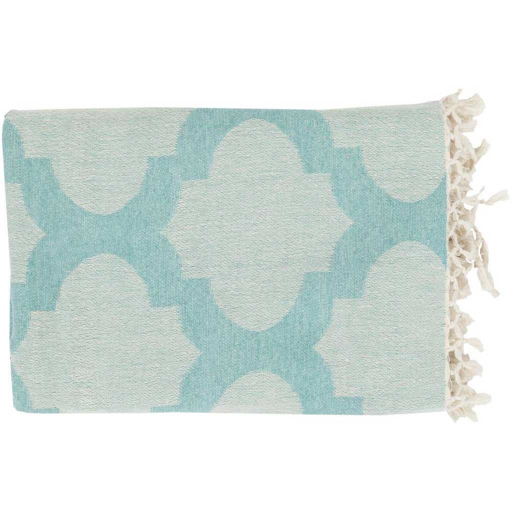 Trellis Geometric Blue Throw