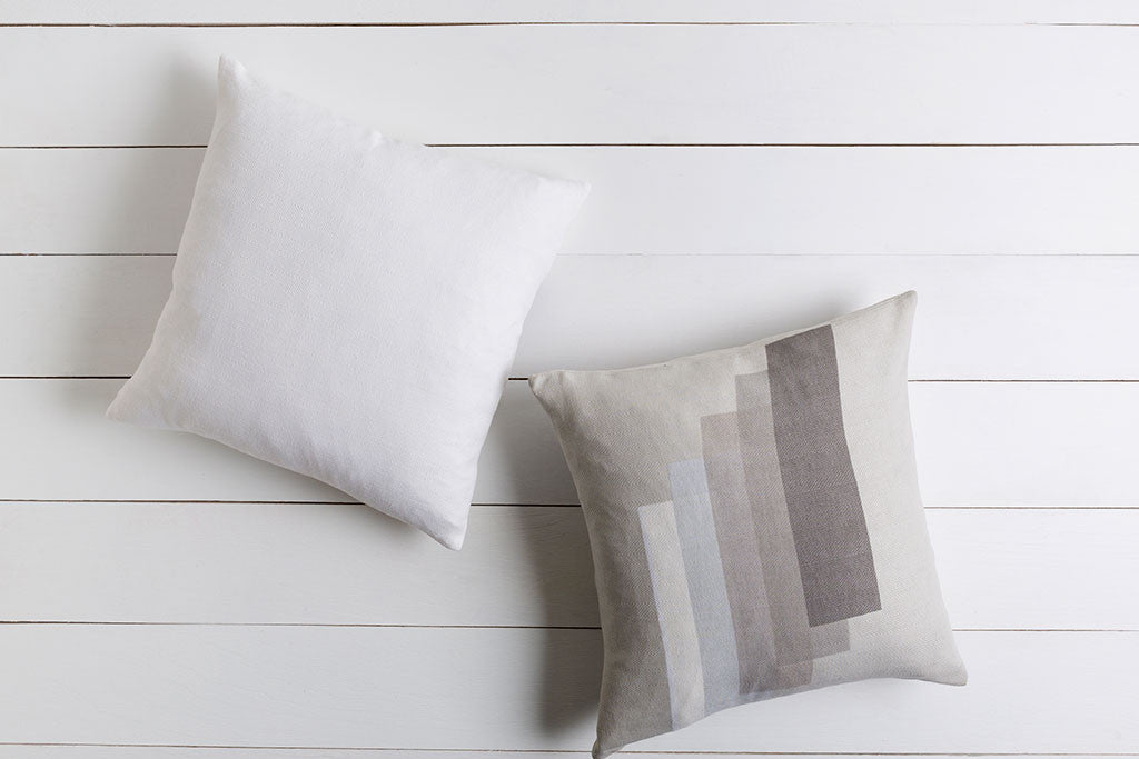 Illustrious Illustrations Ivory/Sea Foam Pillow