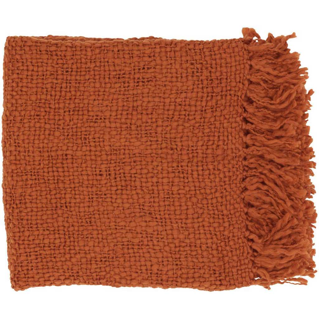 Tobias Solid Orange Throw