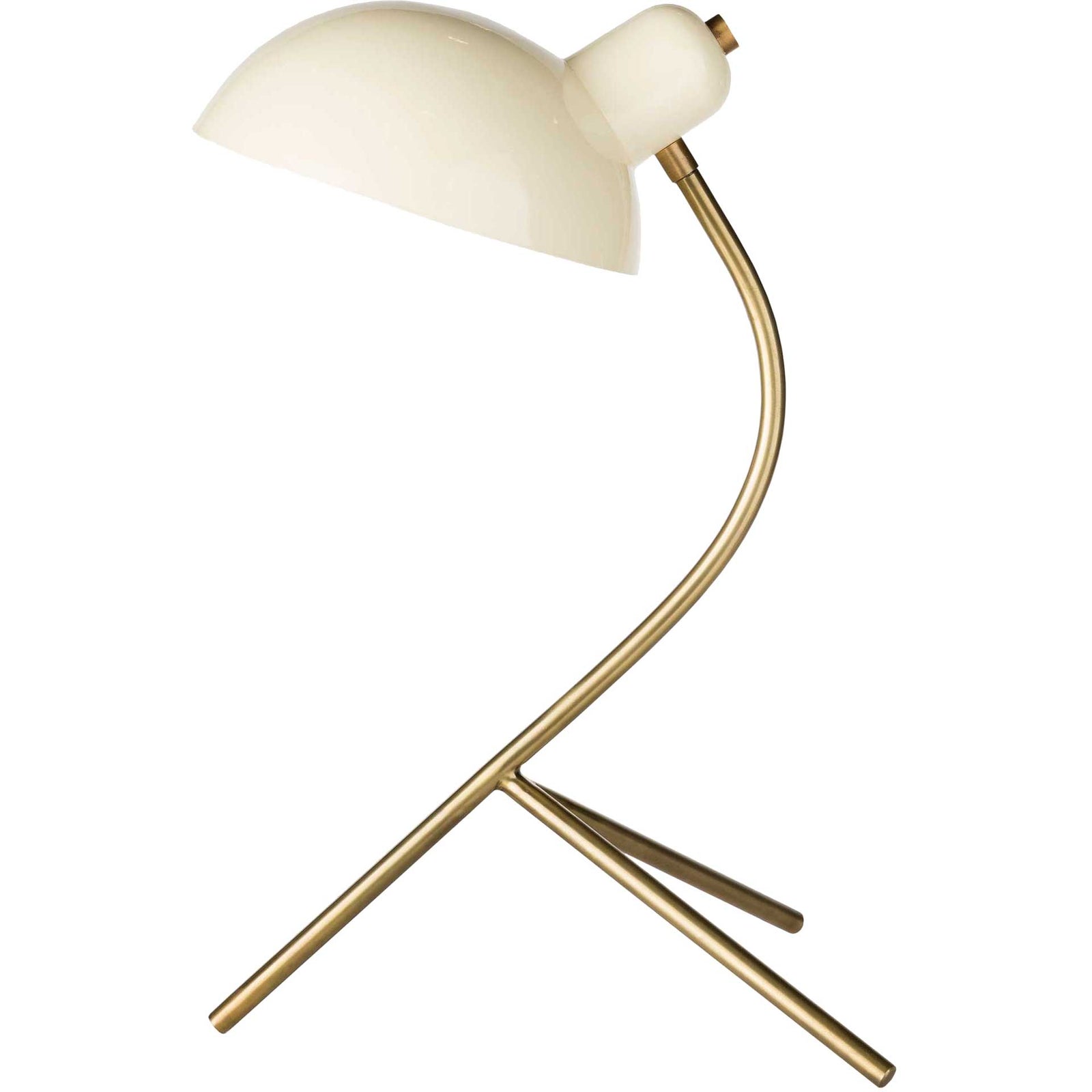 Umar Table Lamp Beige/Brass/White