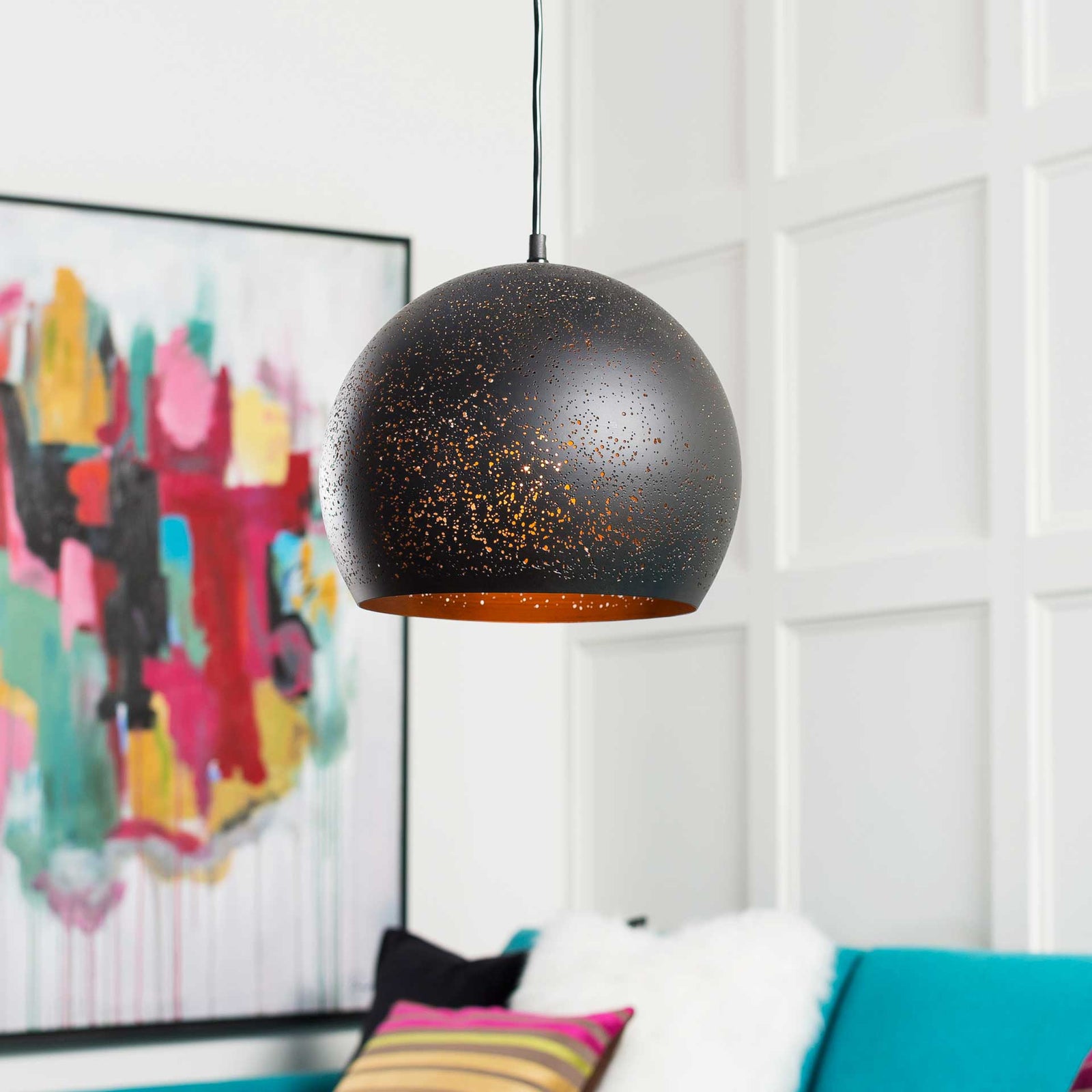 Valeria Round Ceiling Lamp Black