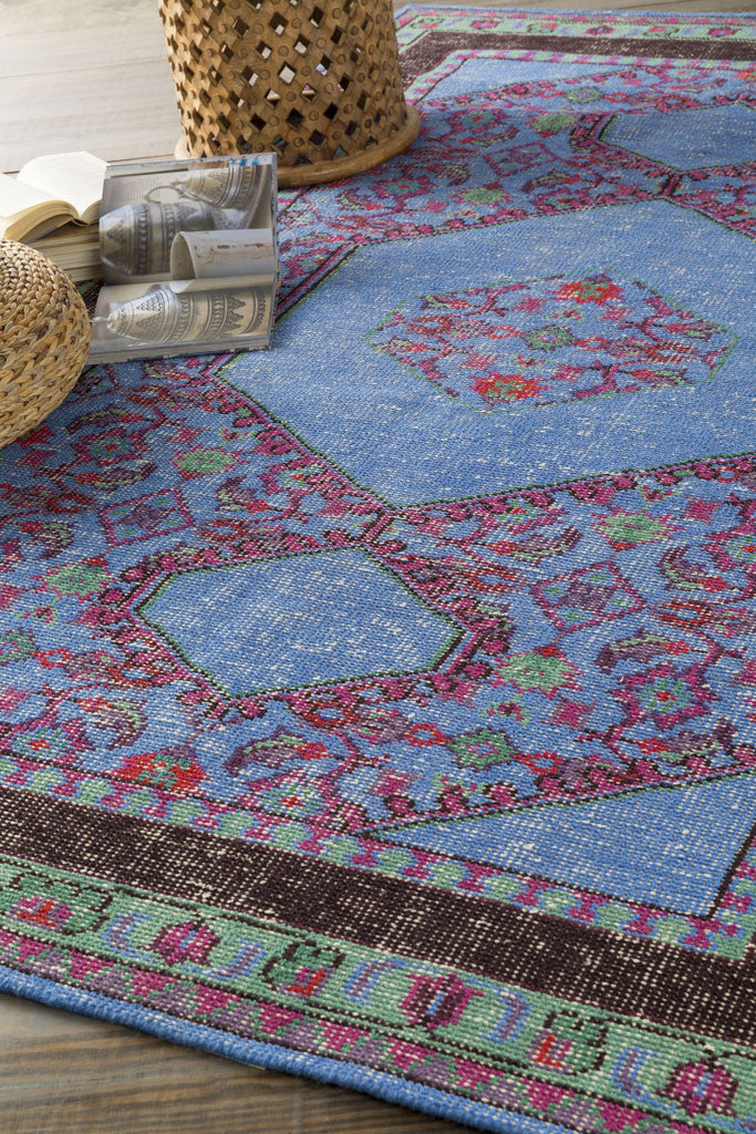Zahra Cobalt/Teal Area Rug