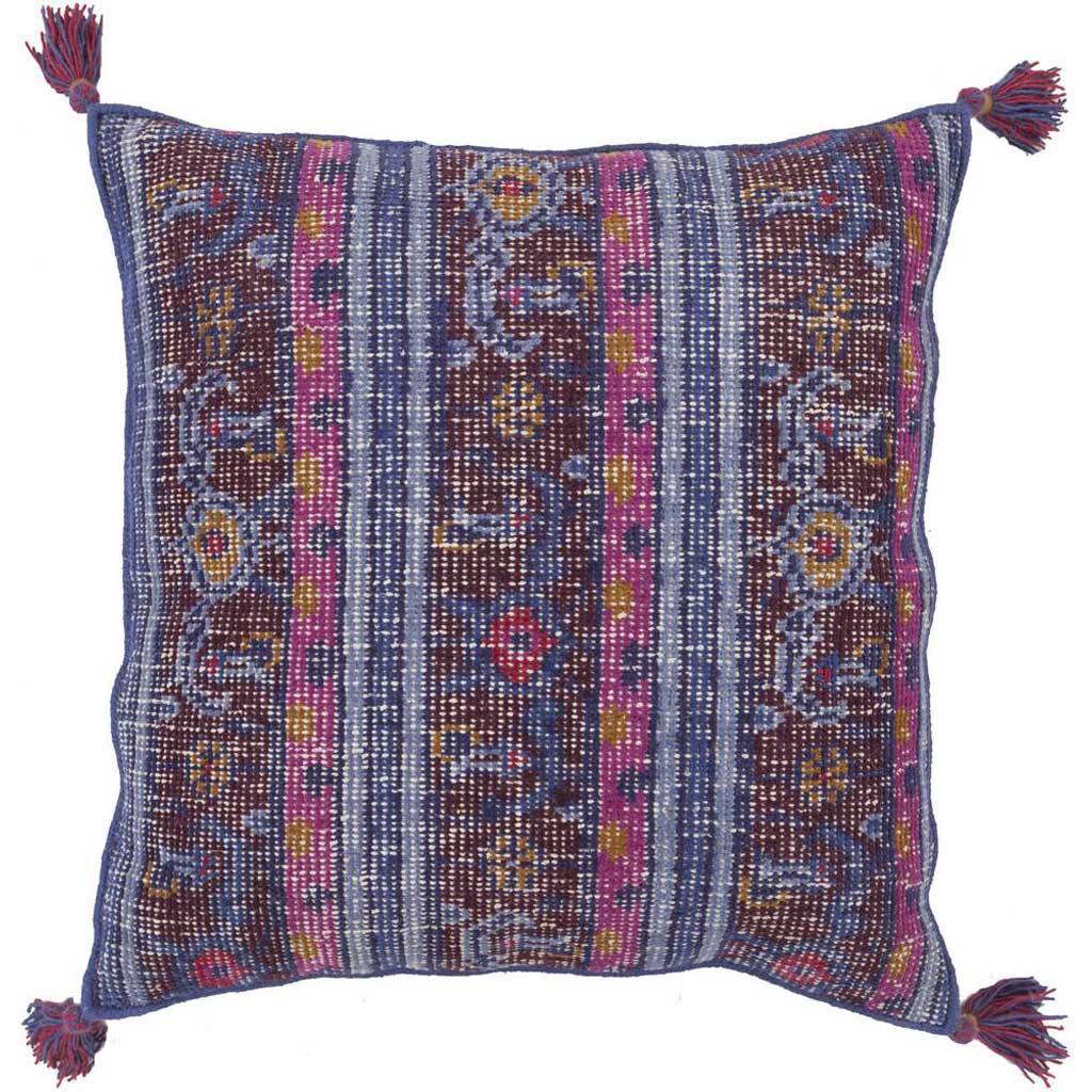 Vintage Heirloom Cobalt/Magenta Pillow