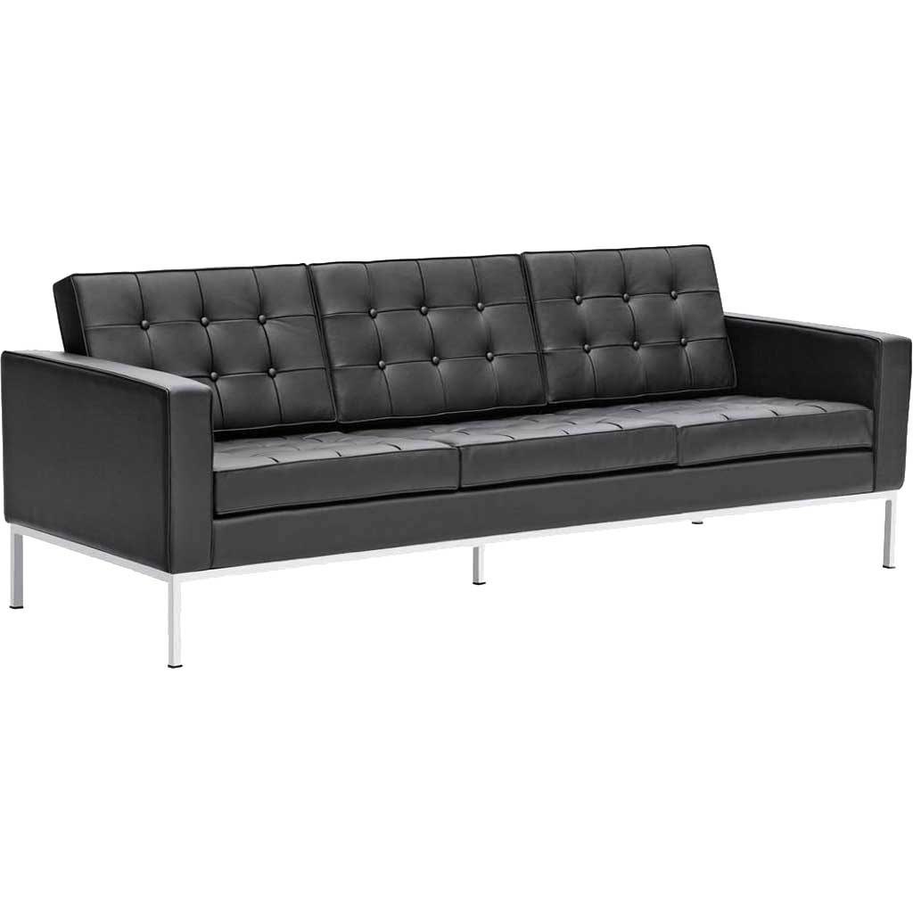 Belmont Sofa in Leather Black