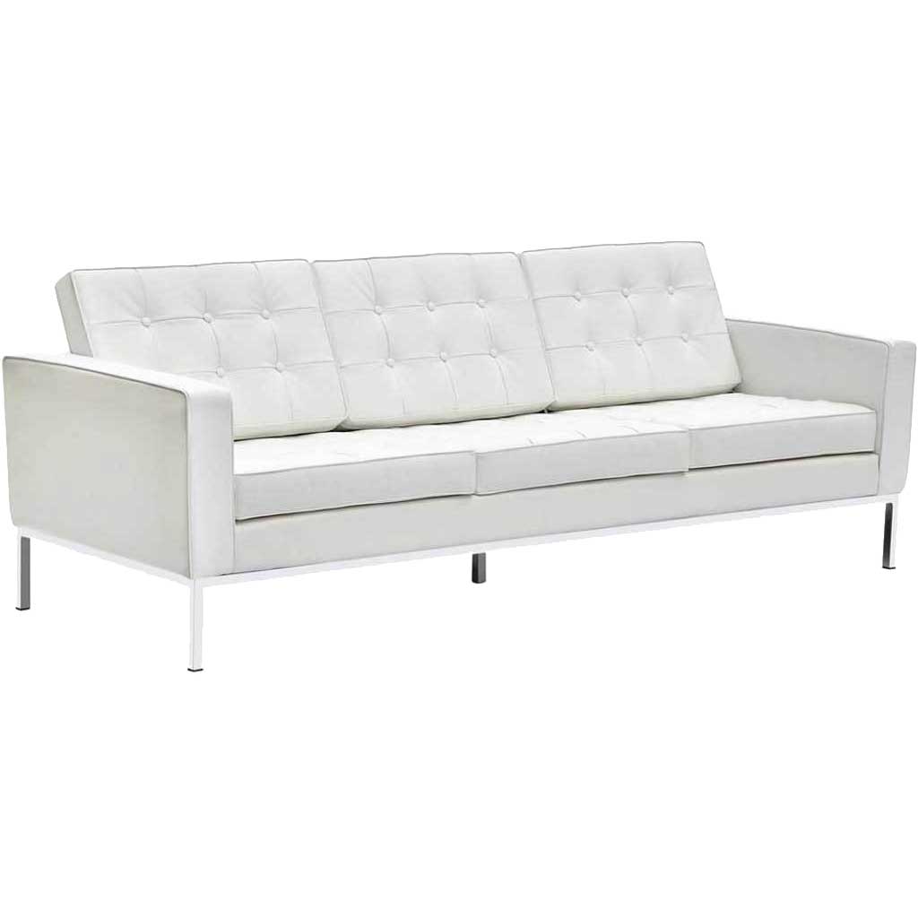 Belmont Sofa in Leather White