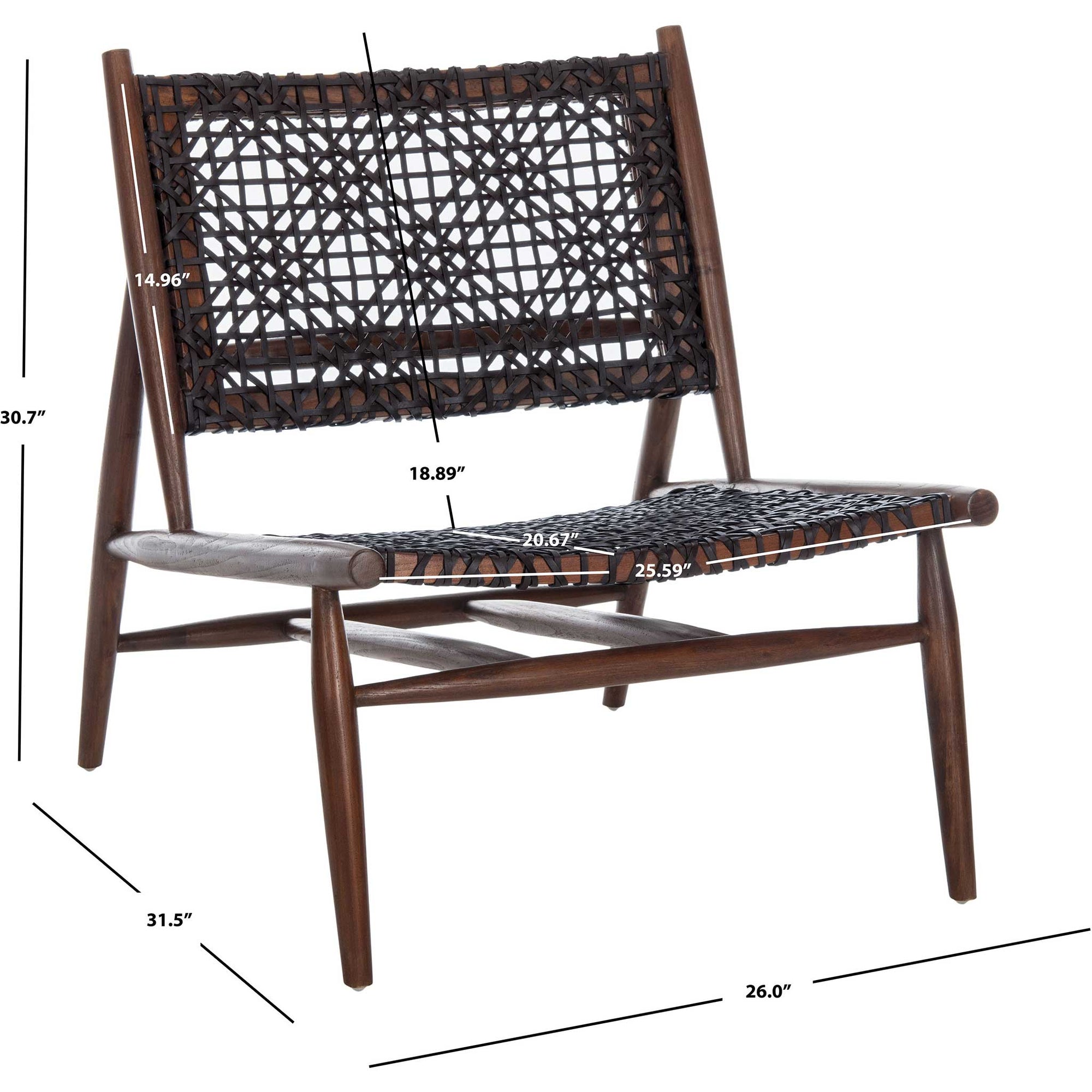 Baize Accent Chair Brown