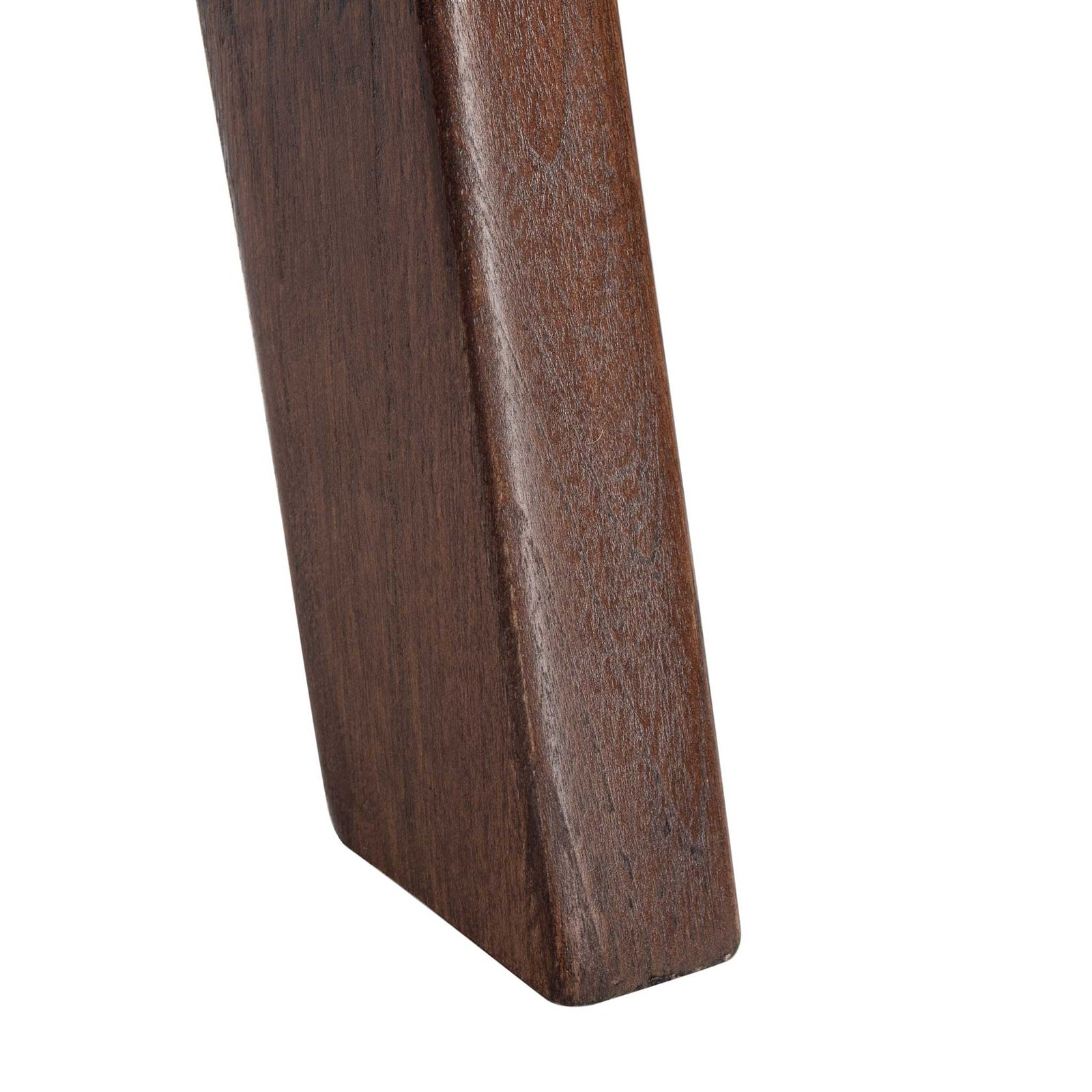 Luke Leather Woven Accent Chair Brown