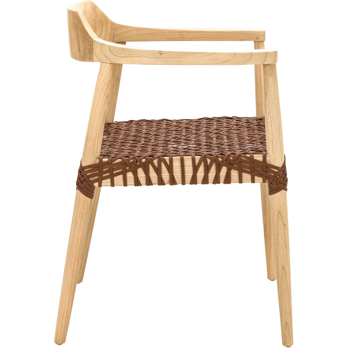 Murray Leather Woven Accent Chair Natural